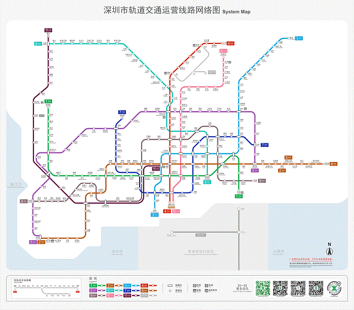 深圳地铁线路图高清版